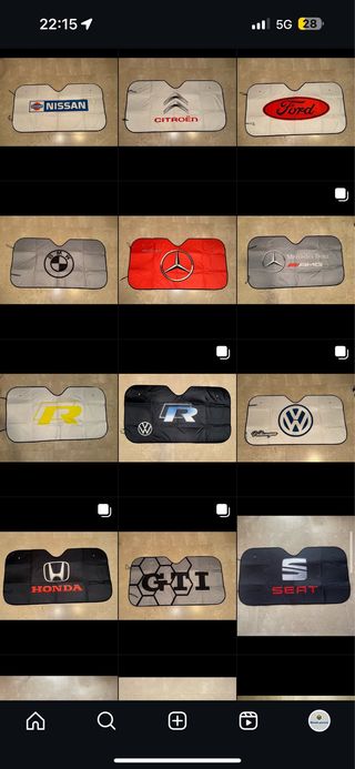Parasoles coche logo varias marcas