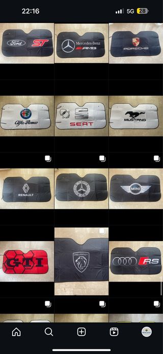 Parasoles coche logo varias marcas