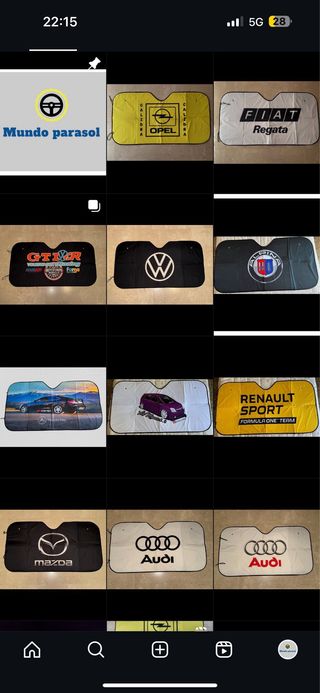 Parasoles coche logo varias marcas