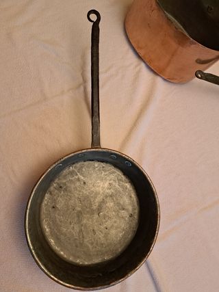 Padella in  rame antico del XIX sec