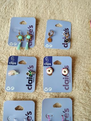 Lote de pendientes de niña claire's