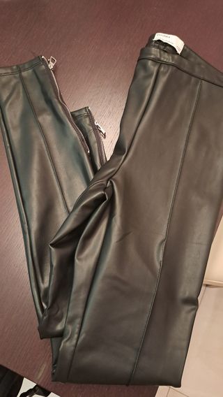 PANTALON CUERO NEGRO CHICA