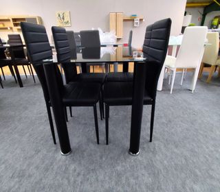 MODERNA MESA DE COMEDOR +4 SILLAS EN 4 COLORES✅✅