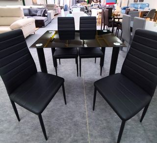MODERNA MESA DE COMEDOR +4 SILLAS EN 4 COLORES✅✅