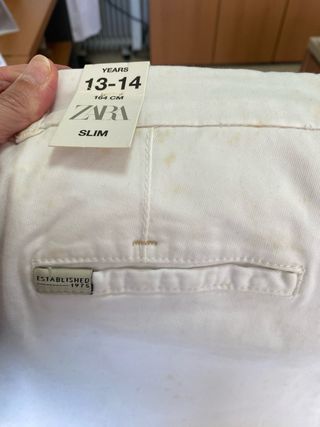 Pantalon blanco niño Zara 13-14