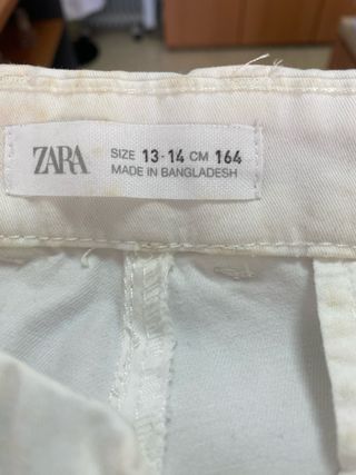 Pantalon blanco niño Zara 13-14