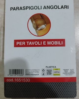 Paraspigoli per mobili 4 pezzi
