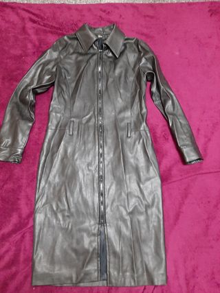 Chaqueta polipiel de mango