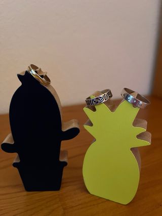 3 anillos de plata talla 12