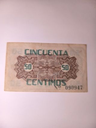 Billete antiguo de Cartagena 