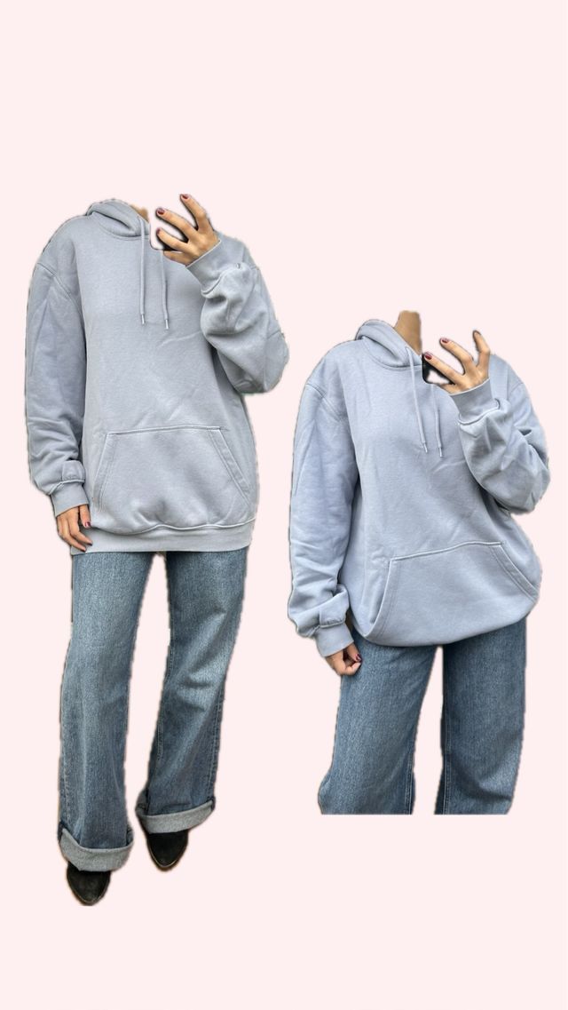 Sudadera con capucha azul clarito