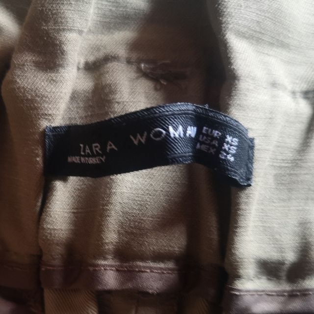 Shorts paper bag de Zara en verde