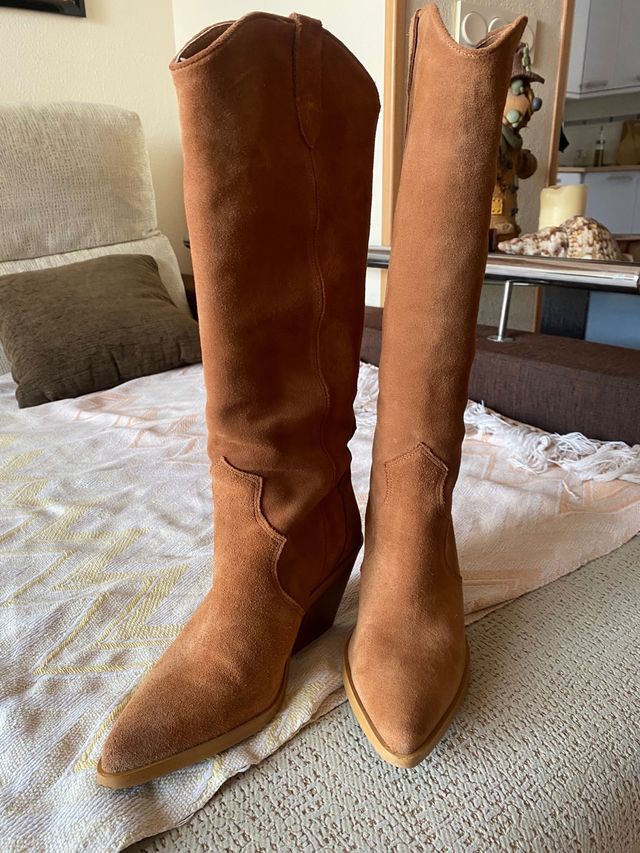 Botas de Piel Marronnes