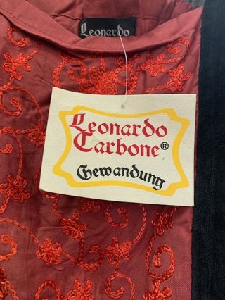 Leonardo Carbone-Vestido medieval terciopelo XXXL