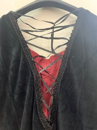 Leonardo Carbone-Vestido medieval terciopelo XXXL