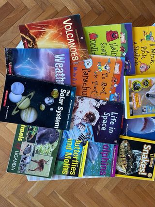 Multitud de libros en ingles, espsñol y catalan