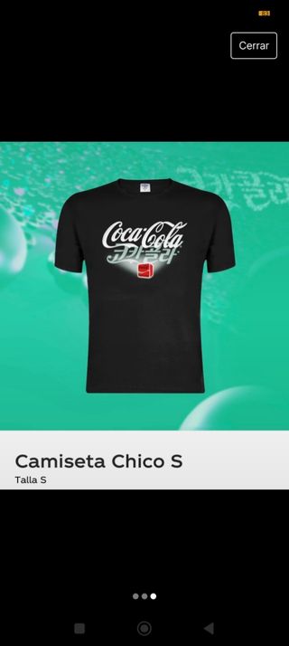 Camiseta Coca Cola hombre S coreano