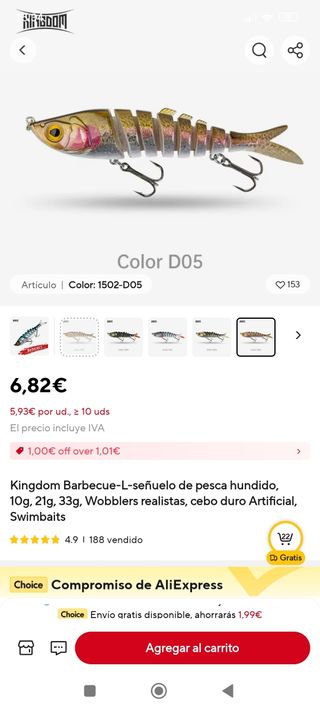 Kingdom señuelo pesca nuevo
