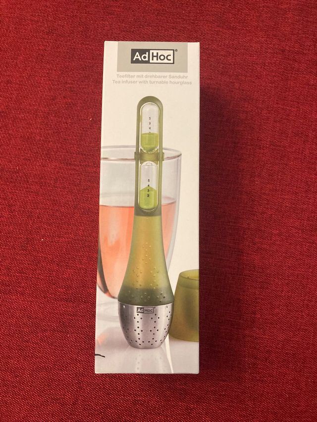 filtro per tè con clessidra girevole verde