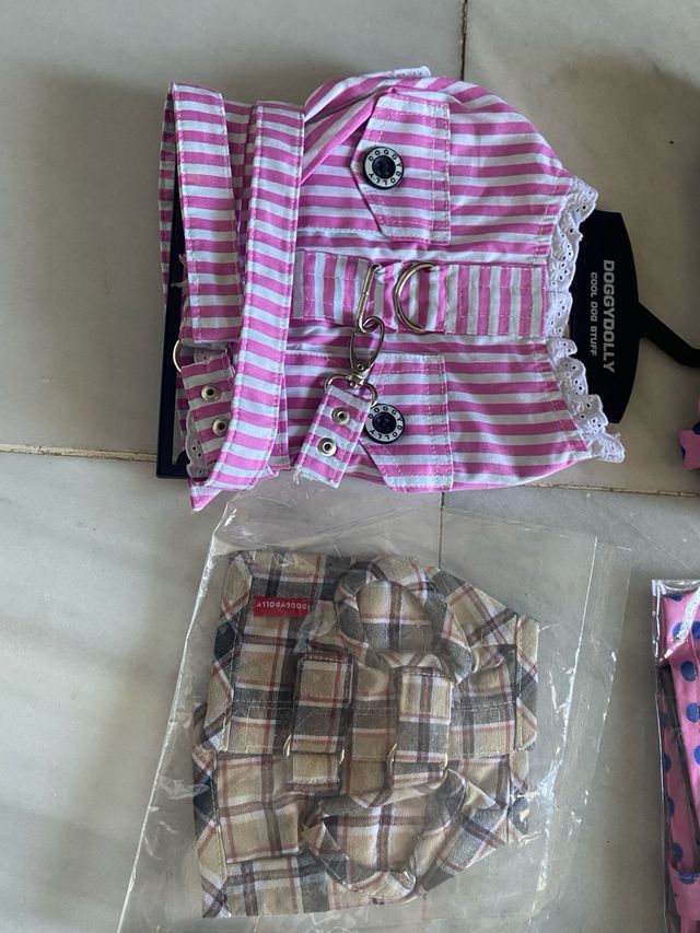 LOTE Conjuntos de tela perro NUEVO