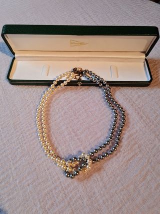 Collar doble perlas