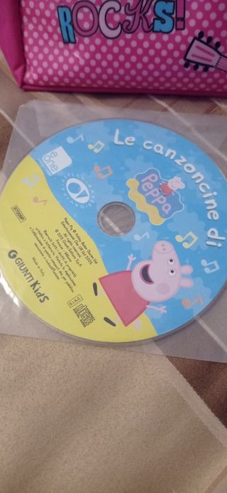 Borsellino scuola con CD Peppa pig