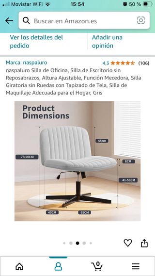 Silla oficina escritorio confidente Naspaluro