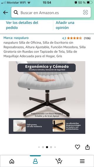 Silla oficina escritorio confidente Naspaluro