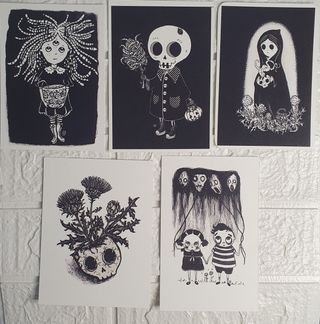 🖤 Postal print esqueleto niñ@ halloween 
