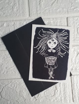 🖤 Print postal halloween medusa
