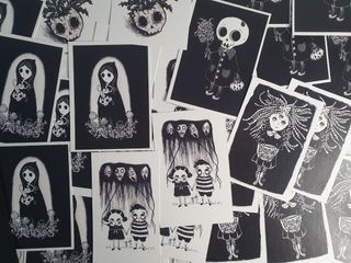 🖤 Print postal halloween medusa