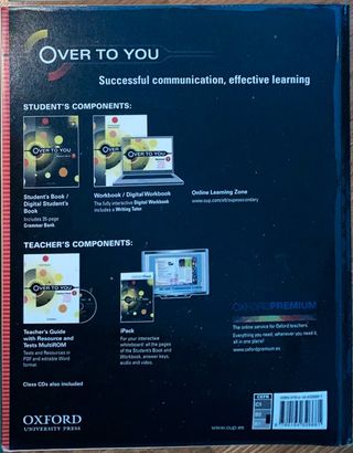 libro Over To You, 1º Bach. Editorial Oxford