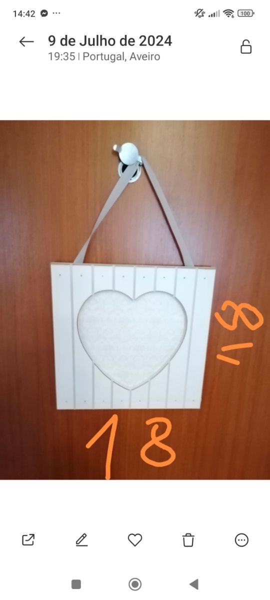 Porta fotos de pendurar 