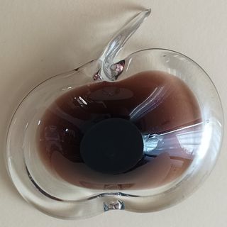 Posacenere in elegante vetro di Murano ambrato