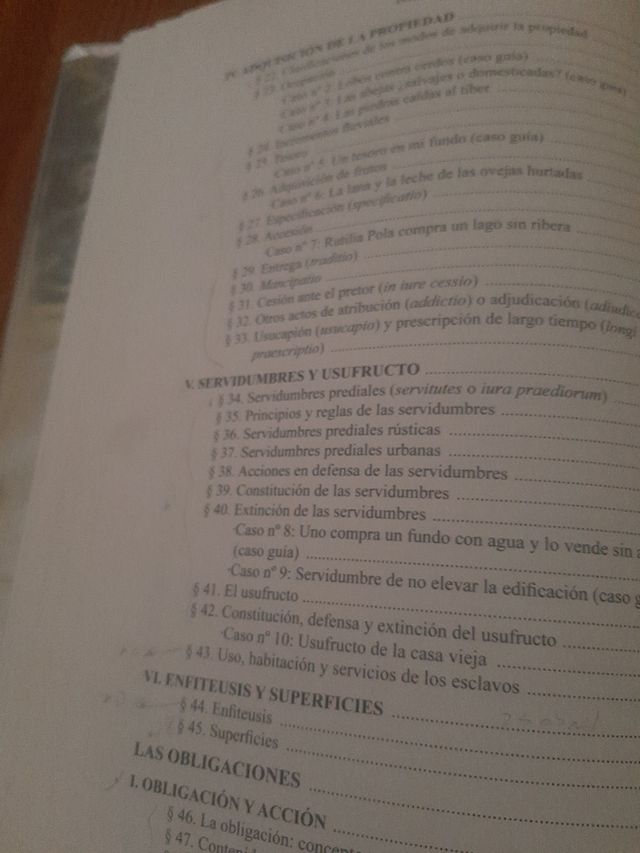 Instituciones y casos de derecho romano