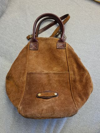 Bolso Piero ante marrón tipo saco.