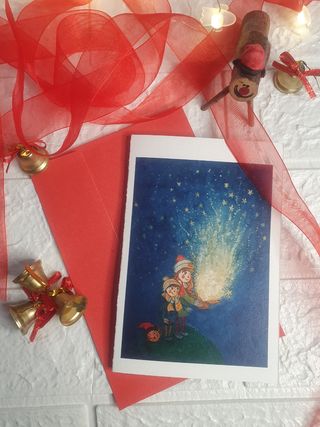 🎄 Postal navidad print ilustración 