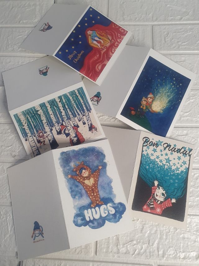 🎄 Postal navidad print ilustración 