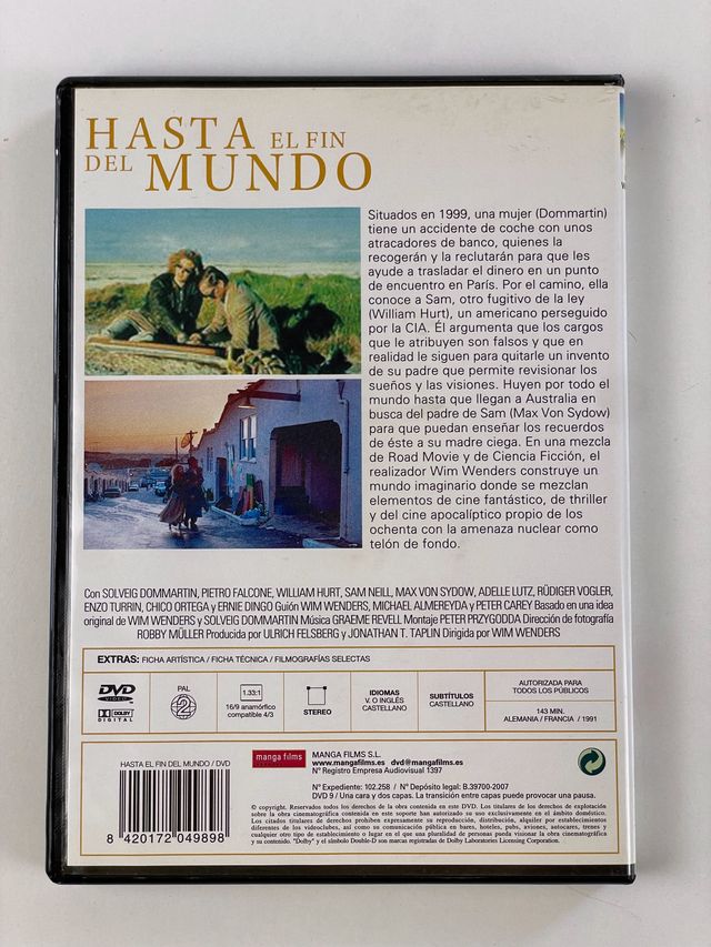 DVD Hasta el fin del mundo - Wim Wenders