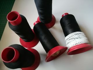 Bobina hilo 100% nylon poliamida negro 80/2 peso