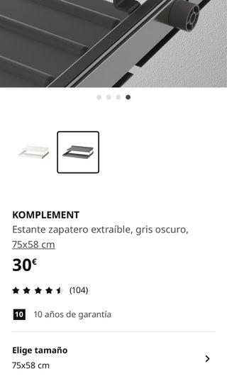 Baldas metálicas para zapatero Ikea NUEVAS !!