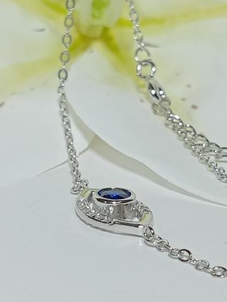 Bellísima pulsera ojo turco plata .