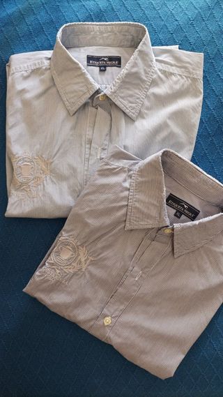 set 2 camicie Etiqueta Negra XL uomo a righe