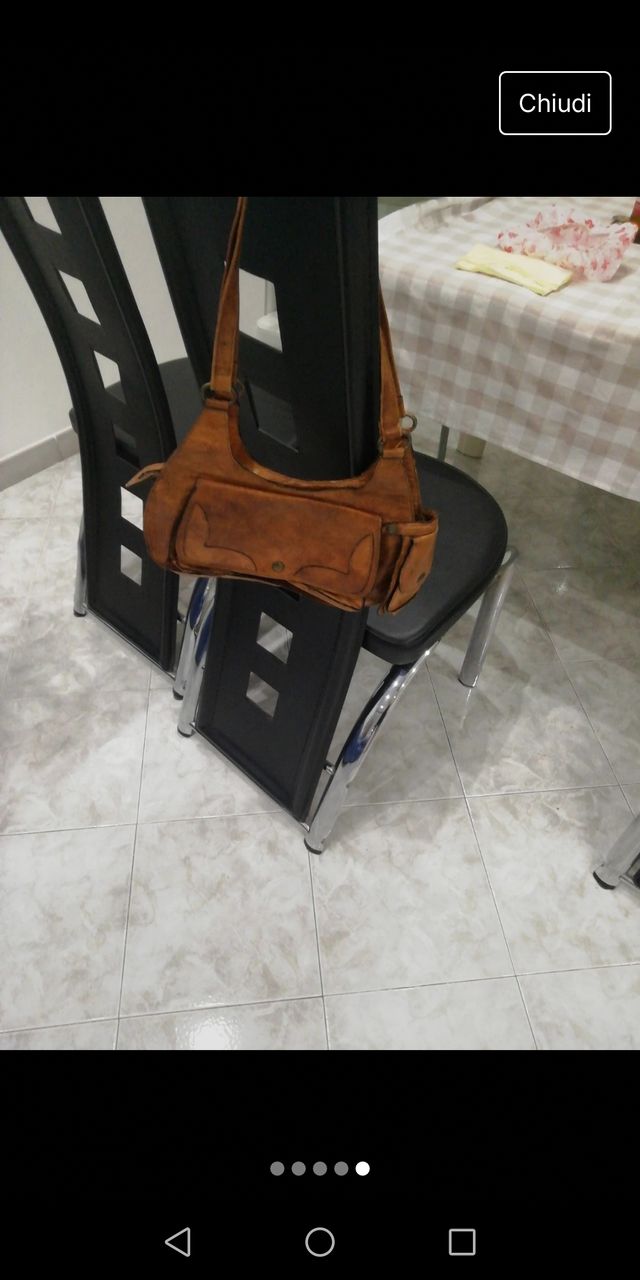 Borsa donna tracolla in pelle vintage anni 60