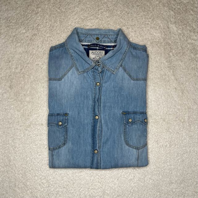 Alcott denim Long Shirt Skinny Fit Y2K