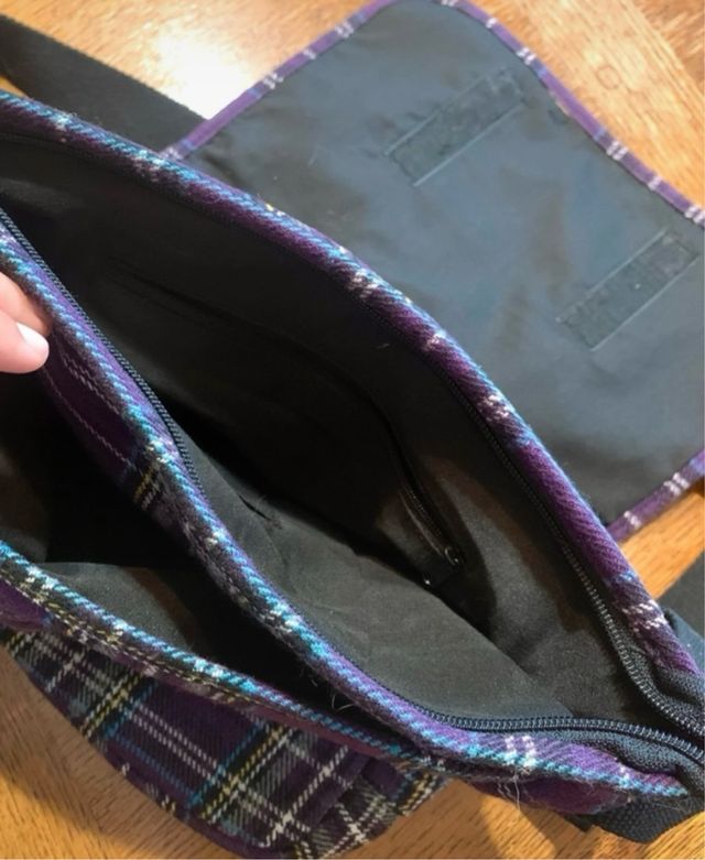 Borsa tracolla tartan, nuova