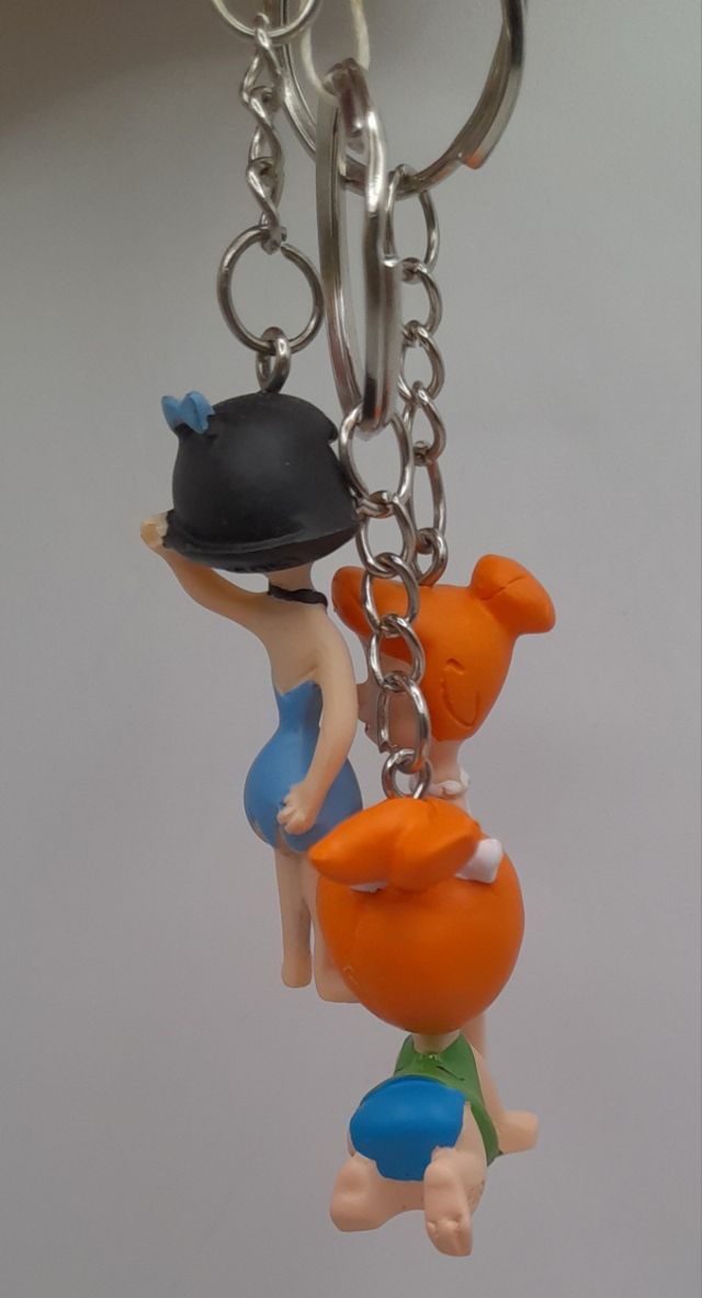 Lotto tre portachiavi The Flinstones