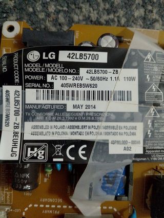 Mainboard LG 42LB5700 smart tv