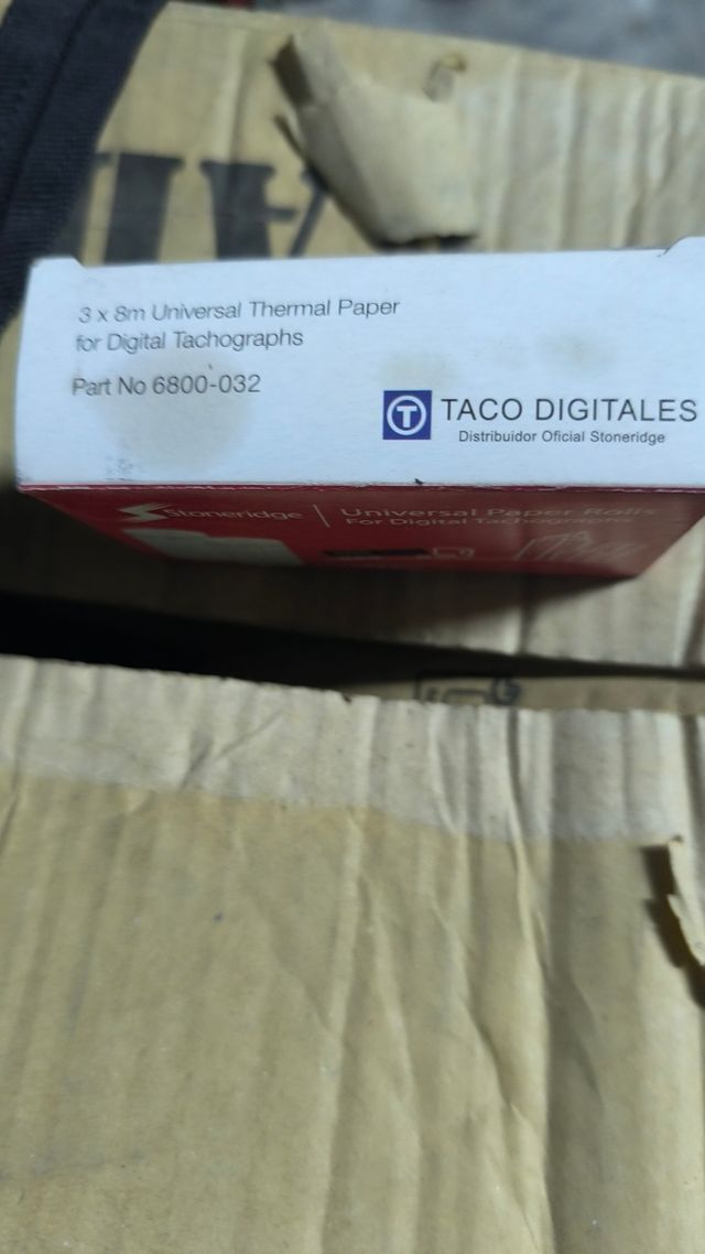 Rollos papel tacógrafo digital.