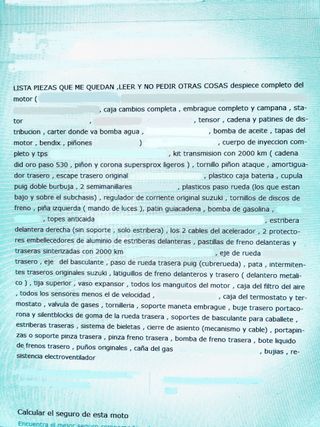 caja cambios suzuki gsxr 1000 k5 k6 despiece